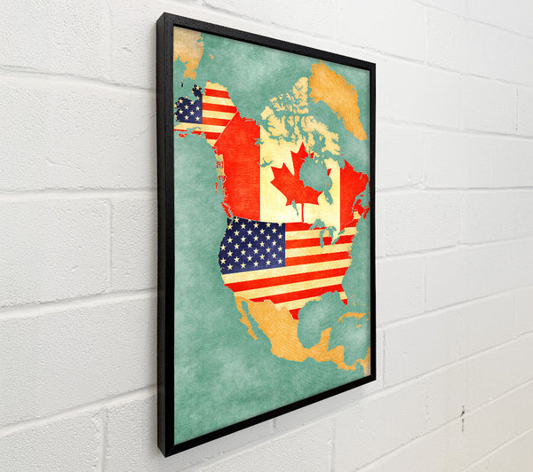 Canada And American Map
