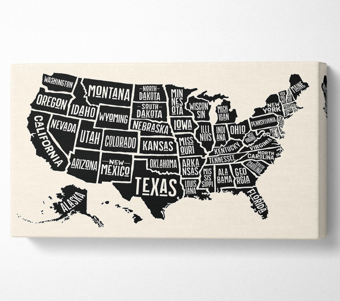  A Canvas Print of States Of America 5 Canvas Print