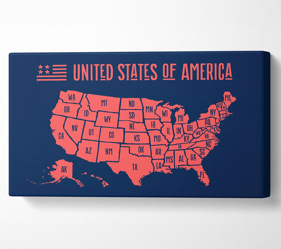  A Canvas Print of States Of America 1 Canvas Art