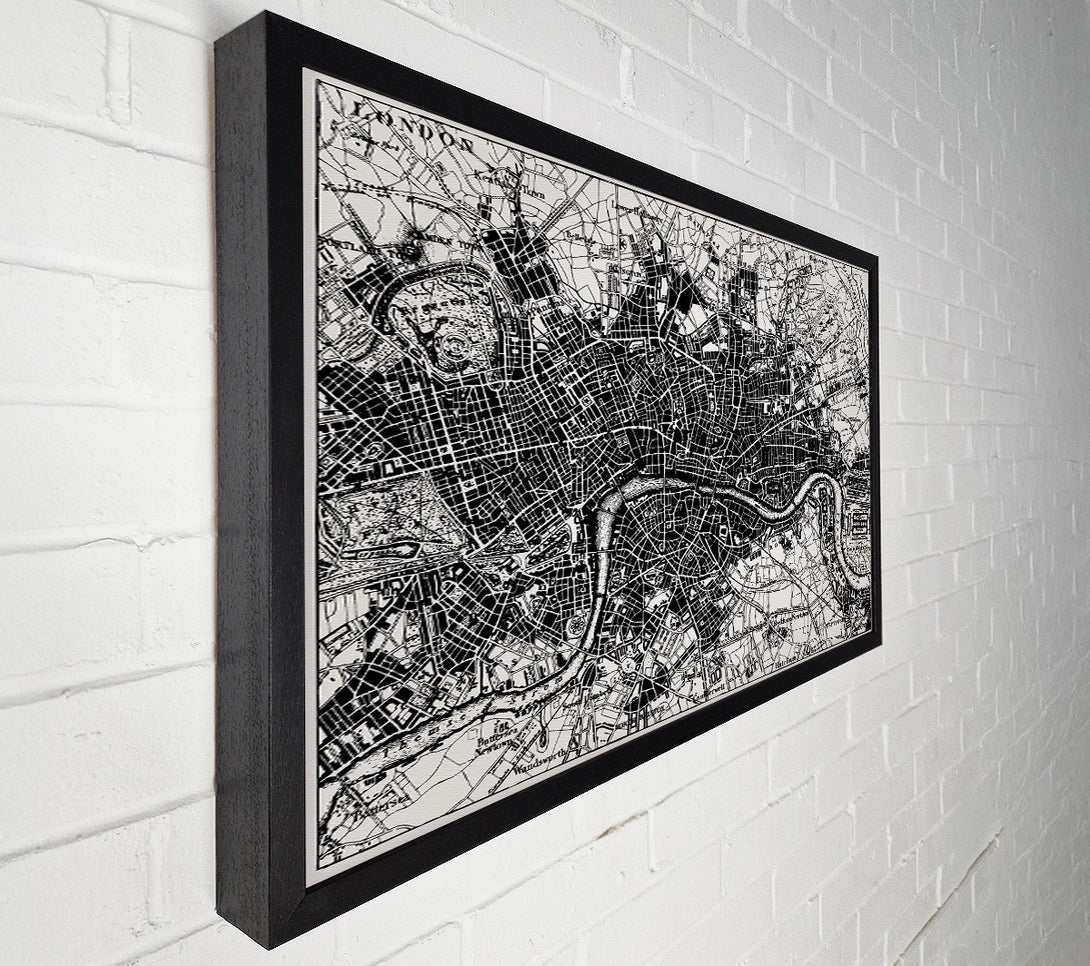 A Canvas Print of Old Map Of London Canvas Print