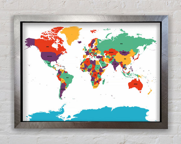 Map Of The World 11 Framed Print
