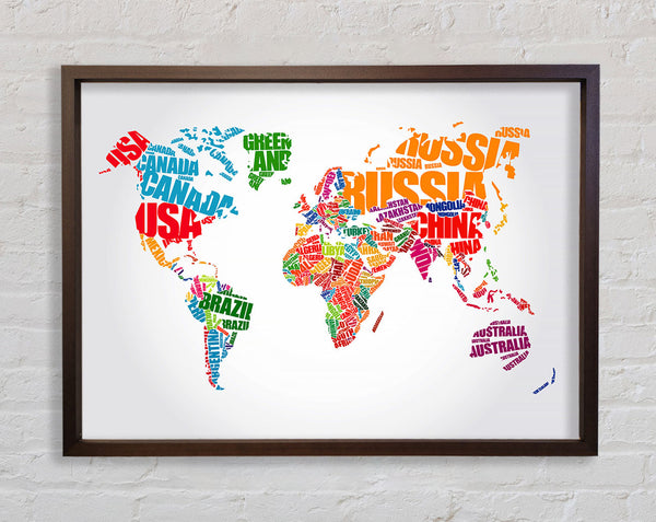 Map Of The World 5 Framed Print