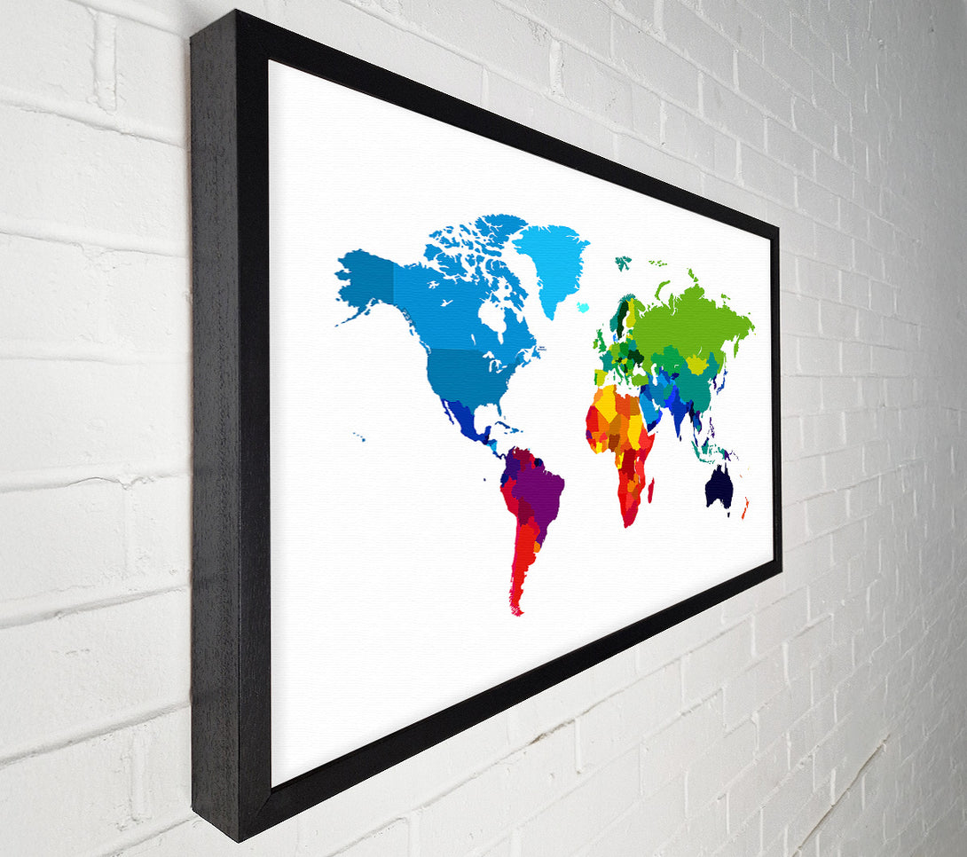  A Canvas Print of Map Of The World 3 Canvas Wall Art