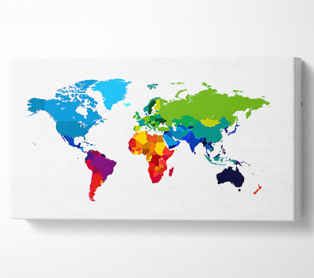  A Canvas Print of Map Of The World 3 Canvas Wall Art