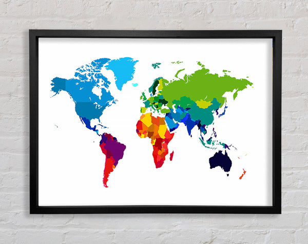 Map Of The World 3 Framed Print