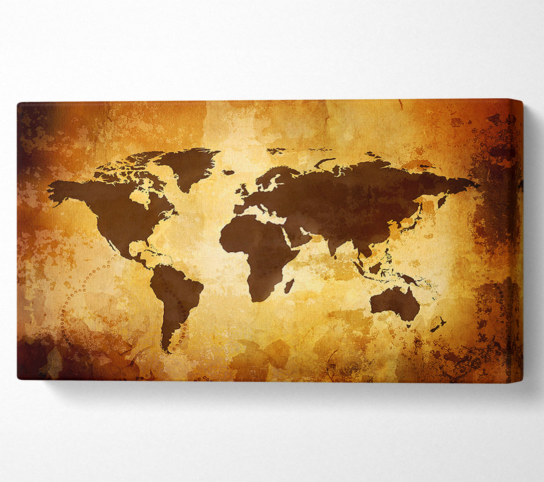  A Canvas Print of Map Of The World 12 Canvas Print