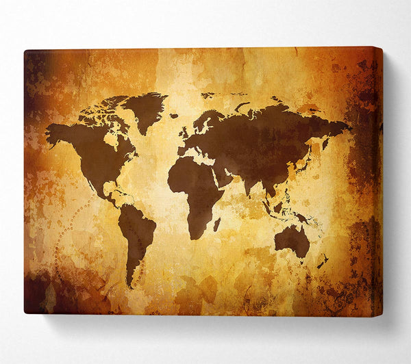 A Canvas Print of Map Of The World 12 Canvas Print