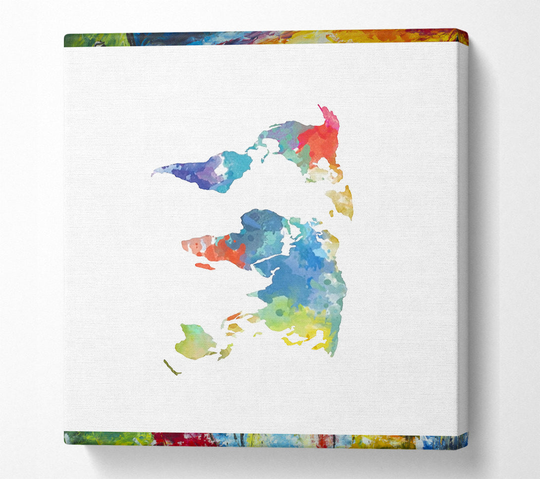  A Canvas Print of Map Of The World 10 Canvas Wall Art