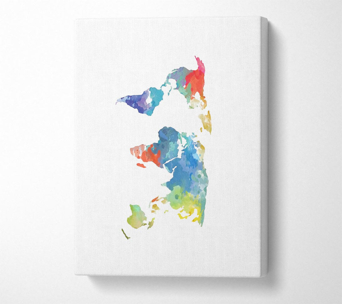  A Canvas Print of Map Of The World 10 Canvas Wall Art
