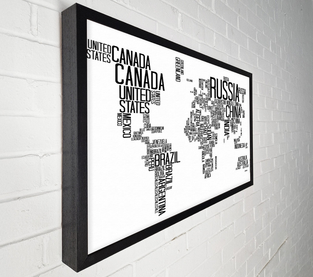  A Canvas Print of Map Of The World 7 Canvas Wall Art