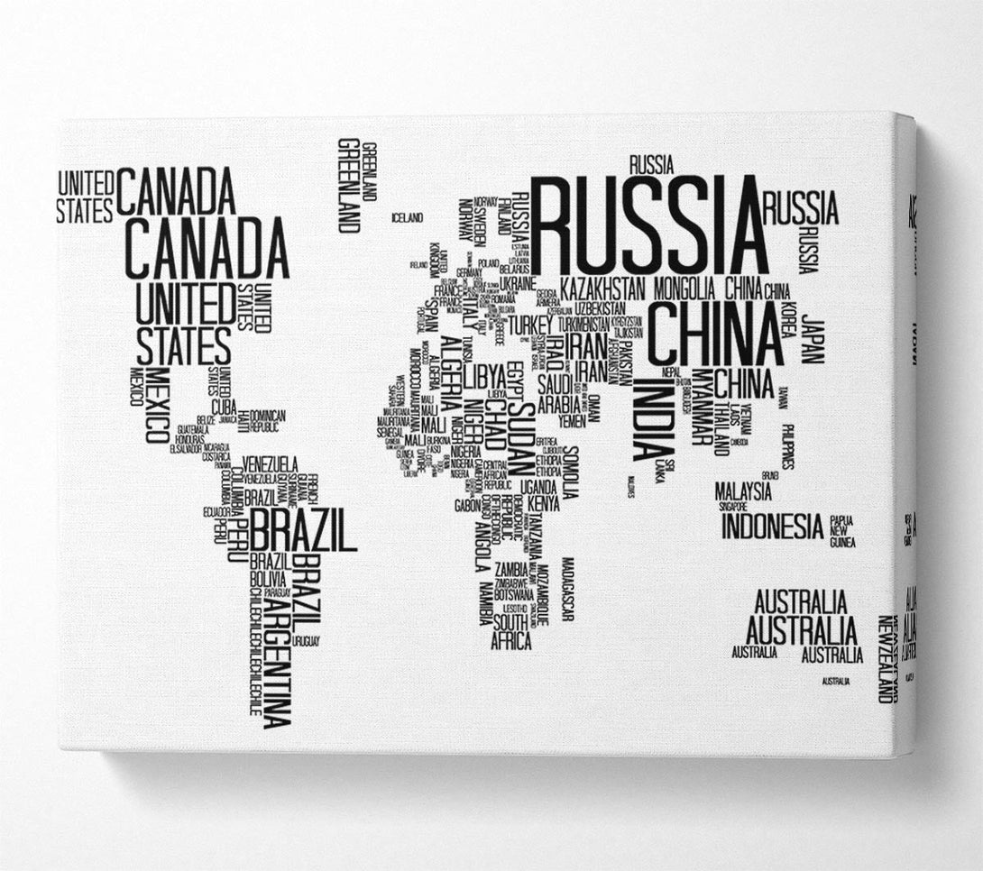  A Canvas Print of Map Of The World 7 Canvas Wall Art