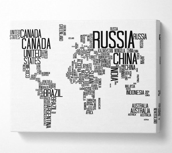  A Canvas Print of Map Of The World 7 Canvas Wall Art