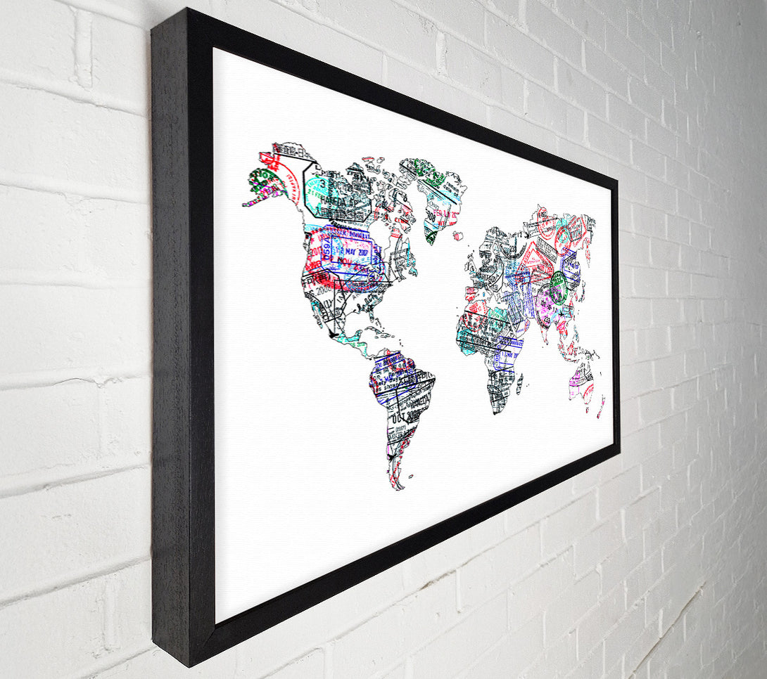  A Canvas Print of Map Of The World 8 Canvas Art
