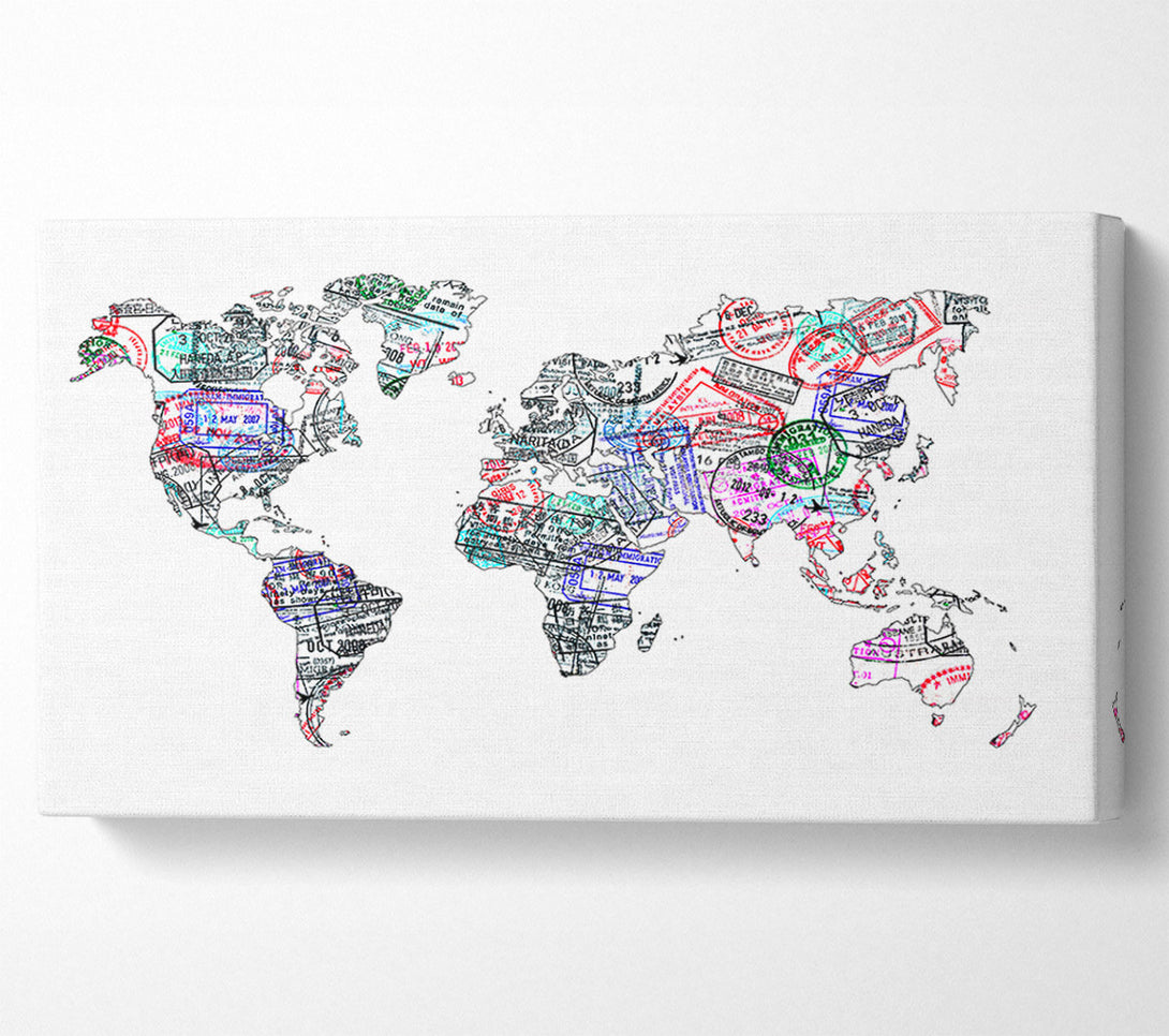  A Canvas Print of Map Of The World 8 Canvas Art