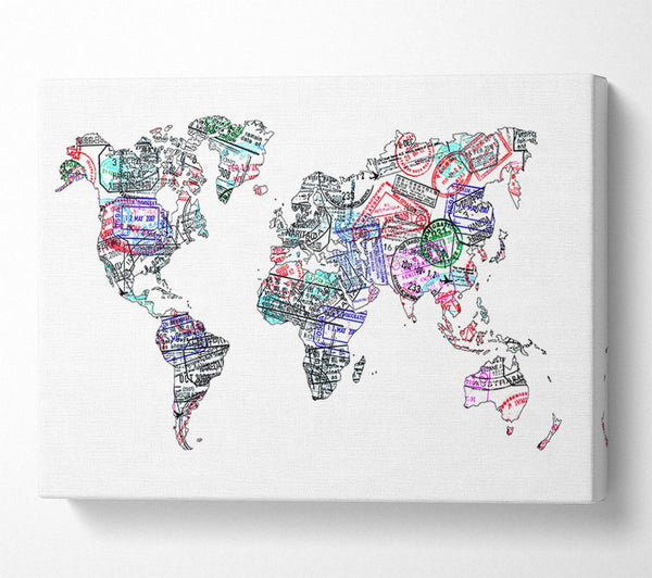  A Canvas Print of Map Of The World 8 Canvas Art