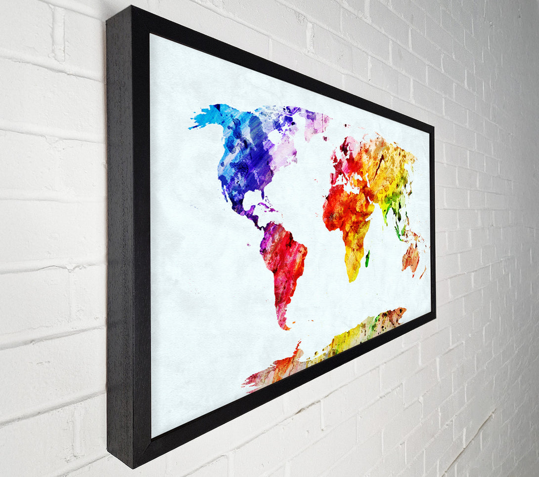  A Canvas Print of Map Of The World 6 Canvas Print
