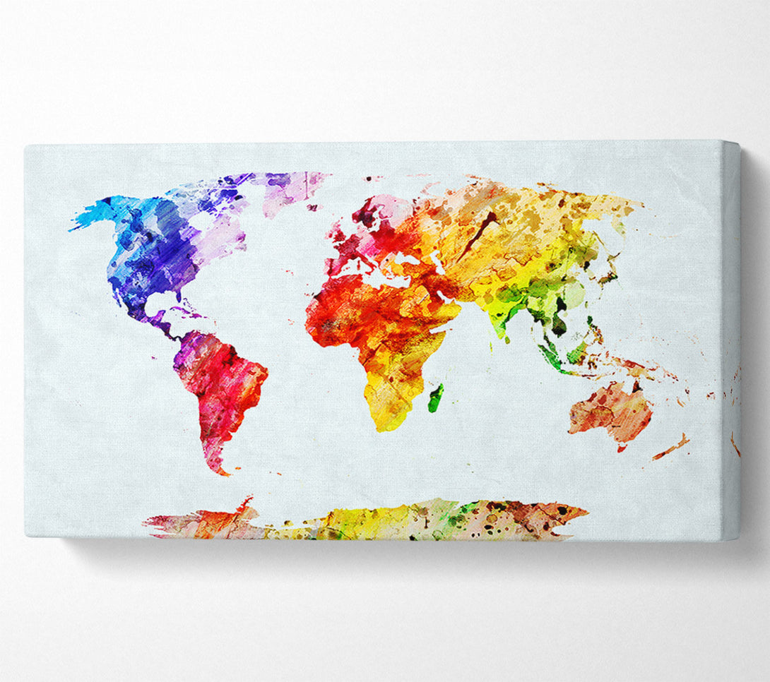  A Canvas Print of Map Of The World 6 Canvas Print