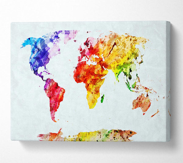  A Canvas Print of Map Of The World 6 Canvas Print