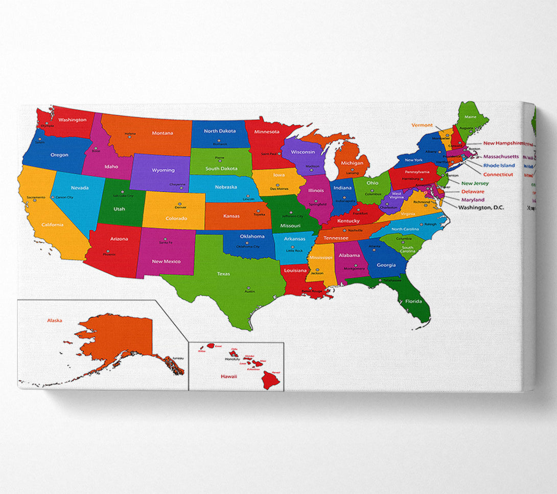  A Canvas Print of States Of America 4 Canvas Art