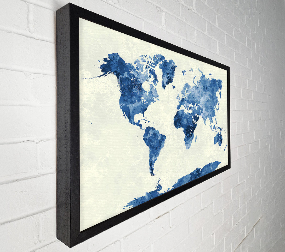  A Canvas Print of Map Of The World 4 Canvas Print