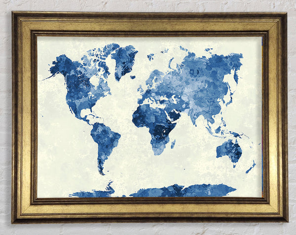 Map Of The World 4 Framed Print