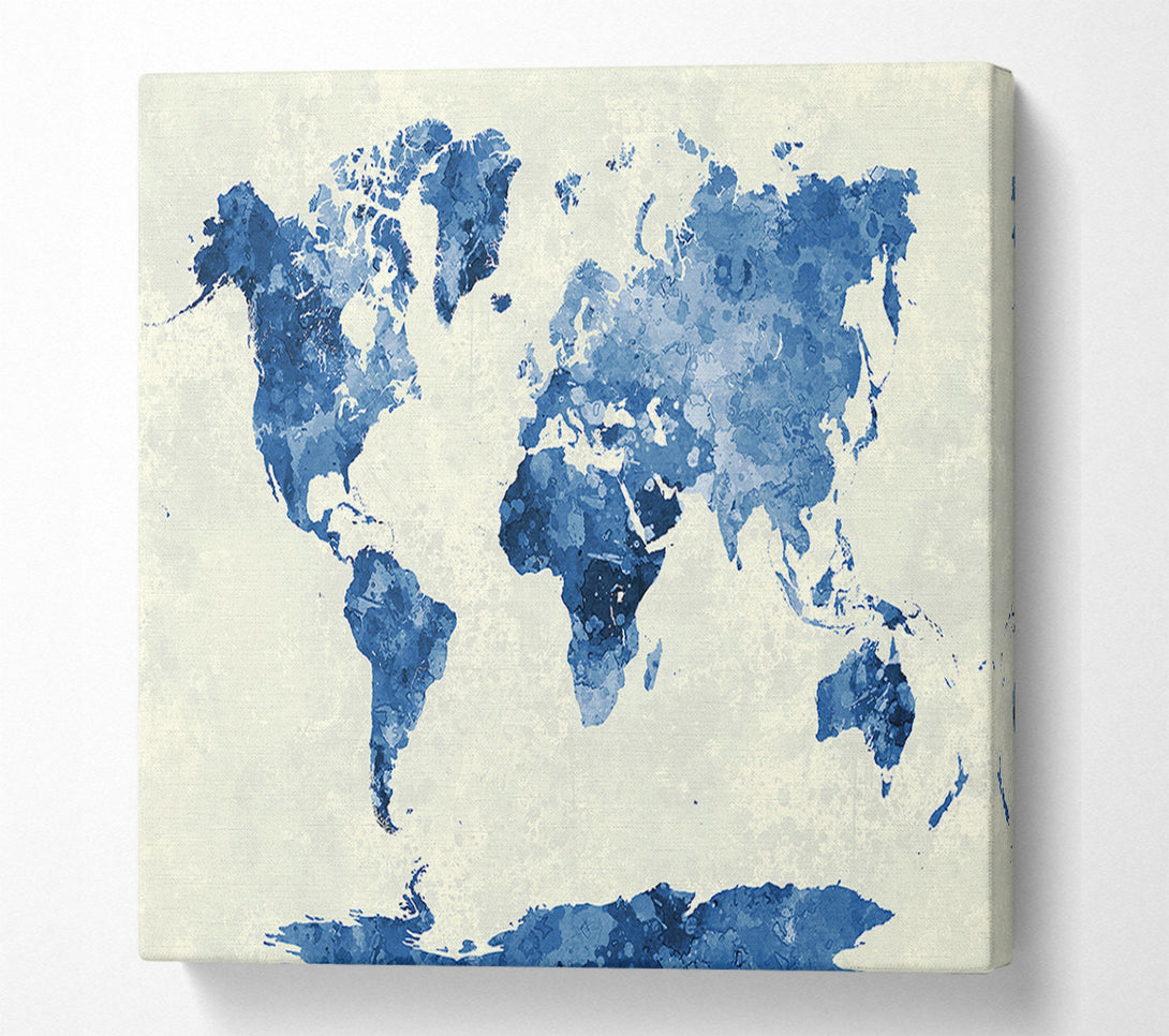  A Canvas Print of Map Of The World 4 Canvas Print