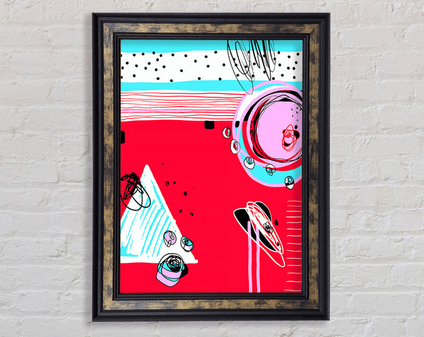Triangles And Circles Framed Print