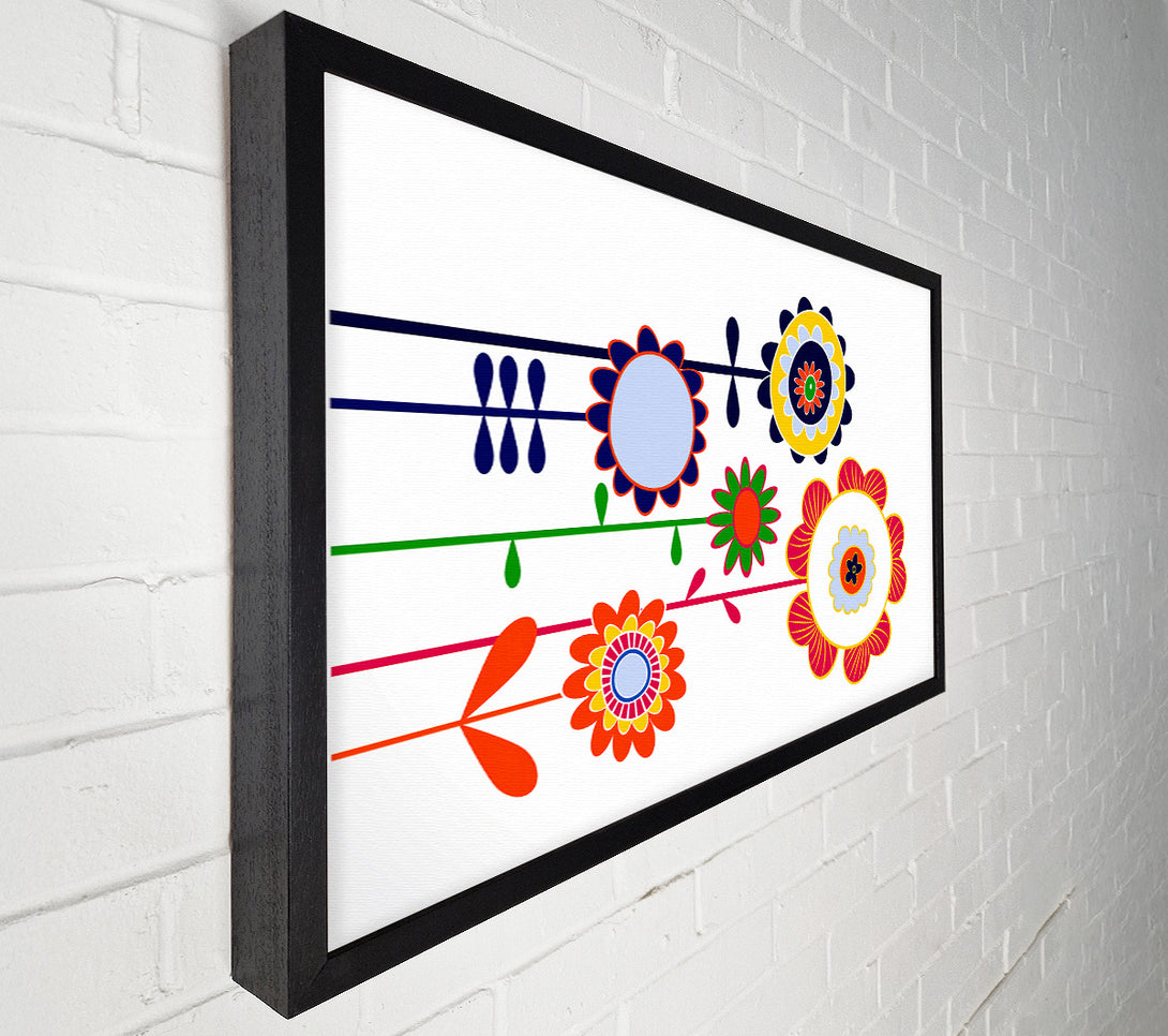  A Canvas Print of Funky Flowers Canvas Print