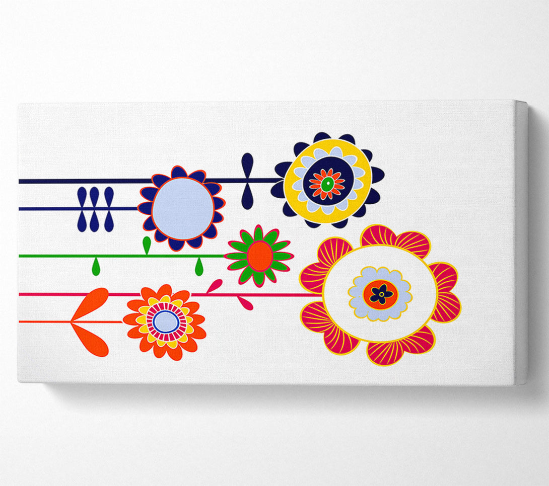  A Canvas Print of Funky Flowers Canvas Print