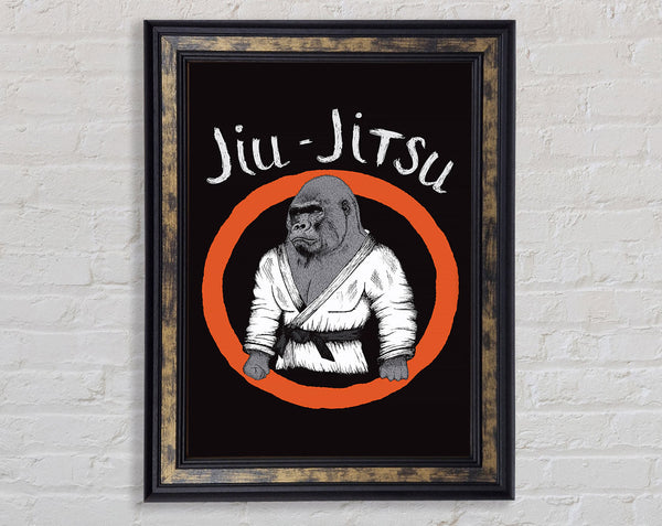 Jiu Jitsu Gorilla Framed Print