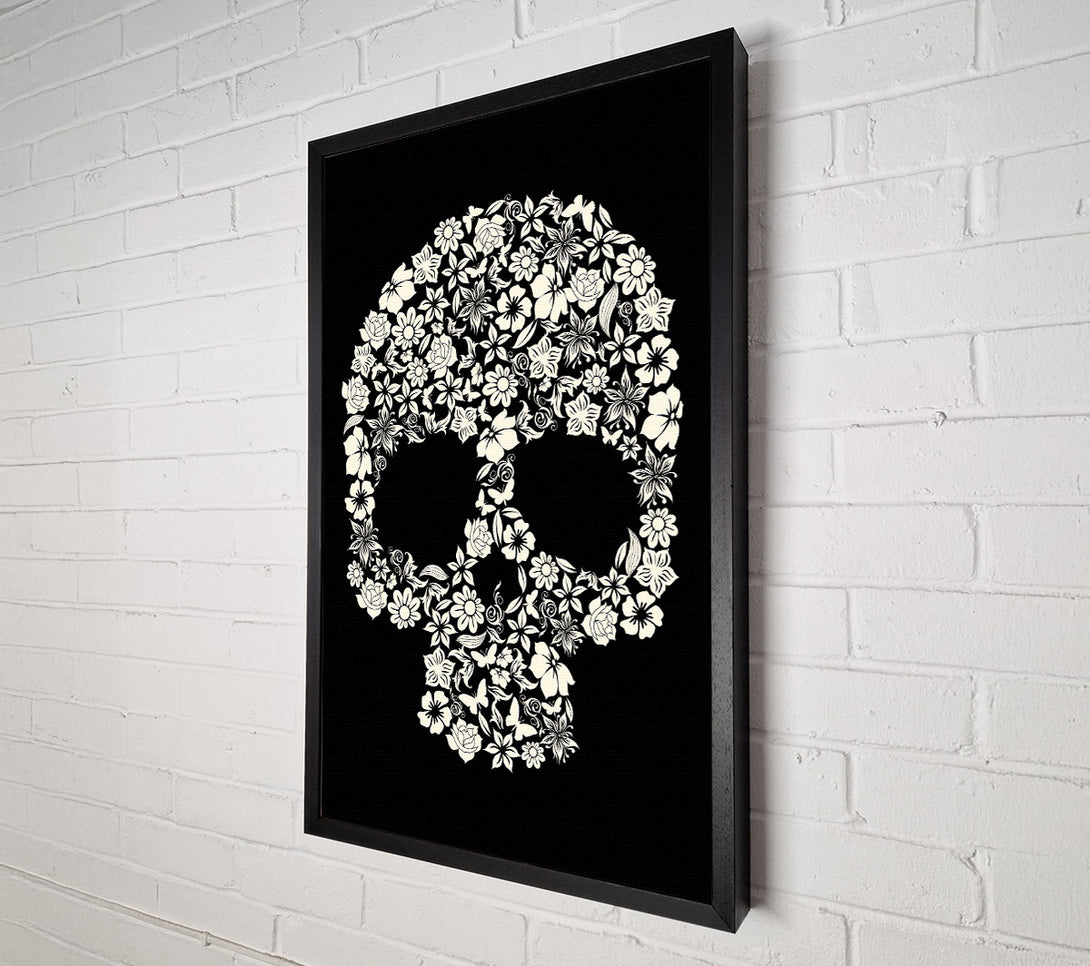  A Canvas Print of Flower Skull 1 Canvas Print