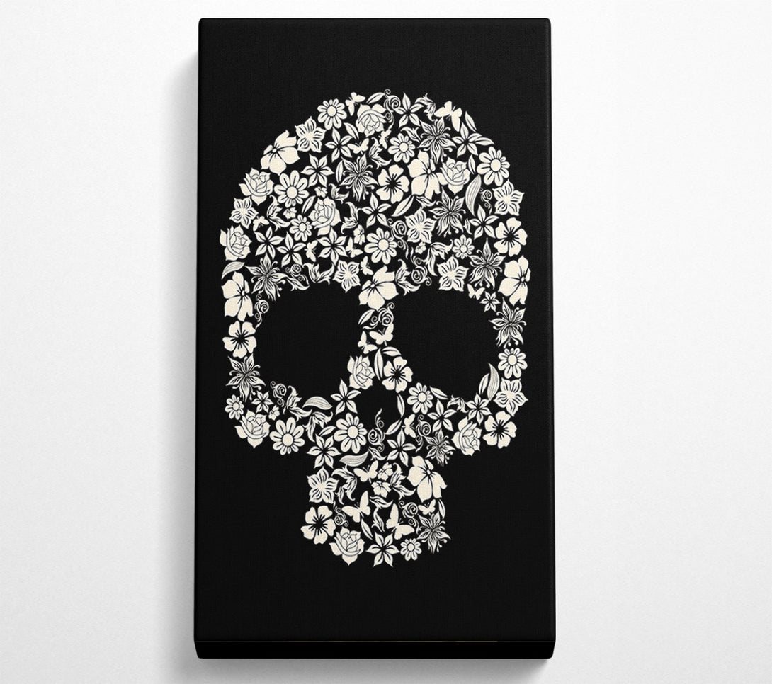  A Canvas Print of Flower Skull 1 Canvas Print
