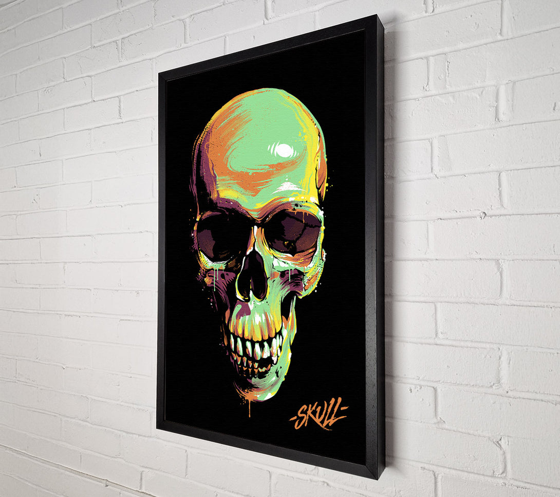  A Canvas Print of Pop Art Skull Canvas Print