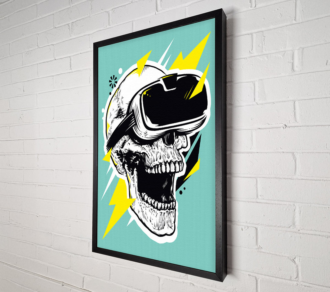  A Canvas Print of Video Game Shocked Skull Canvas Wall Art