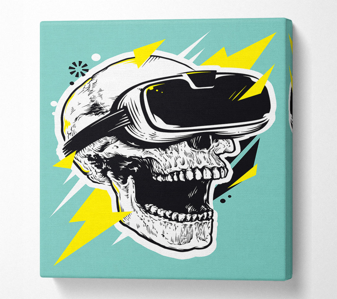  A Canvas Print of Video Game Shocked Skull Canvas Wall Art