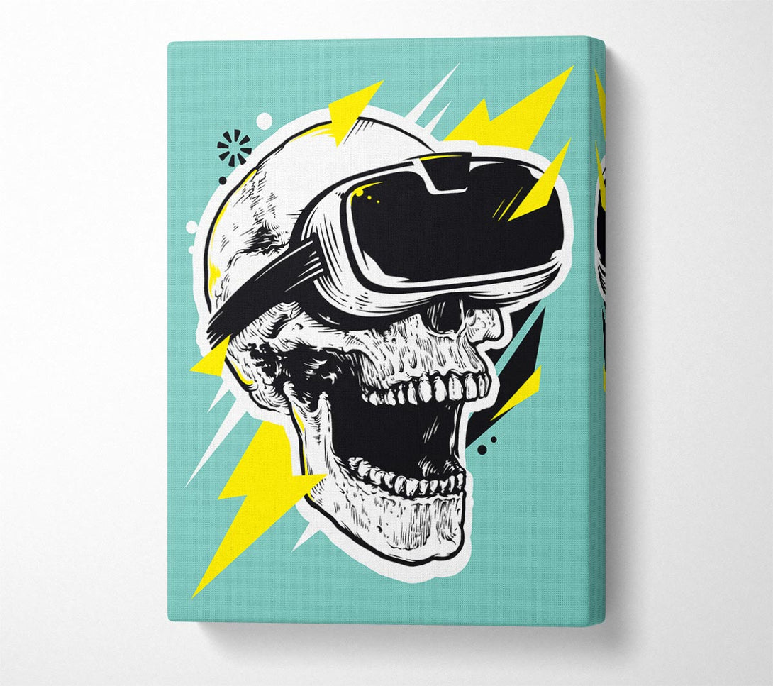  A Canvas Print of Video Game Shocked Skull Canvas Wall Art