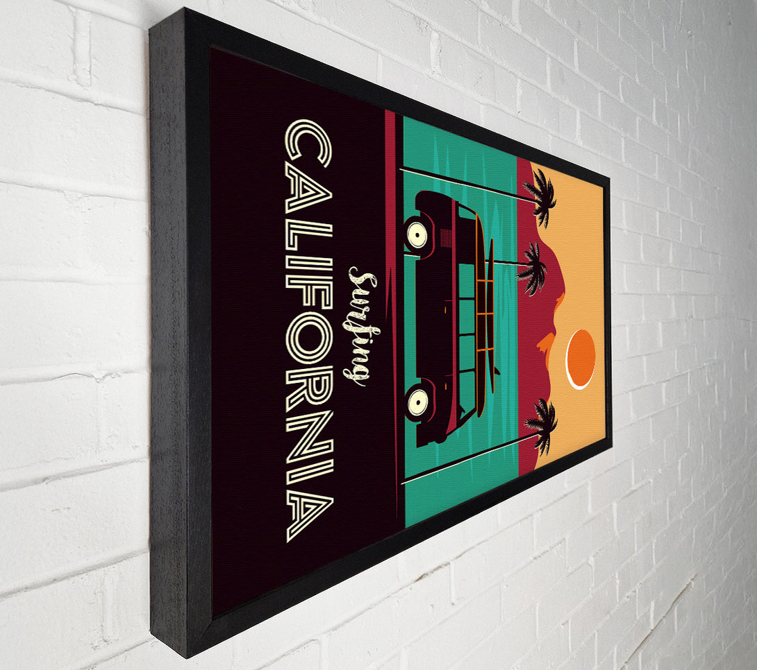  A Canvas Print of California Surfing Canvas Art