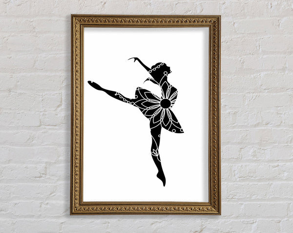 Ballerina Flower Framed Print