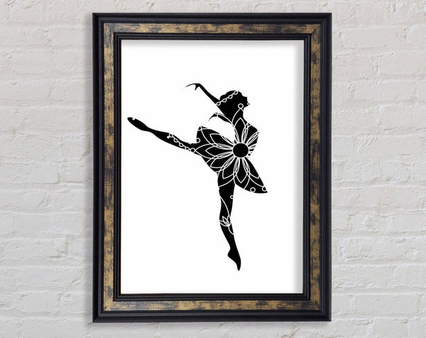 Ballerina Flower Framed Print