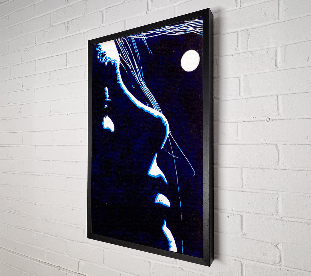  A Canvas Print of Woman By The Moonlit Night Canvas Print
