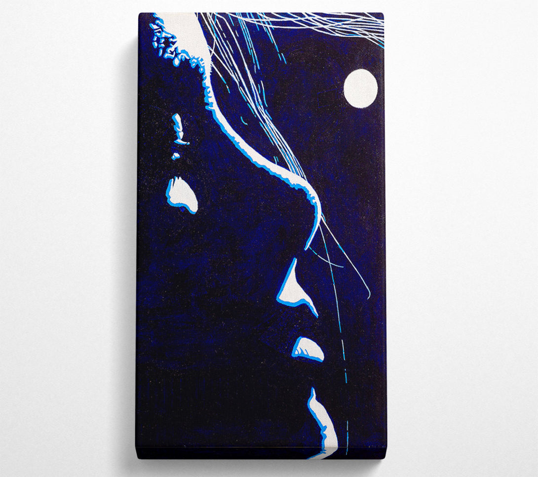  A Canvas Print of Woman By The Moonlit Night Canvas Print