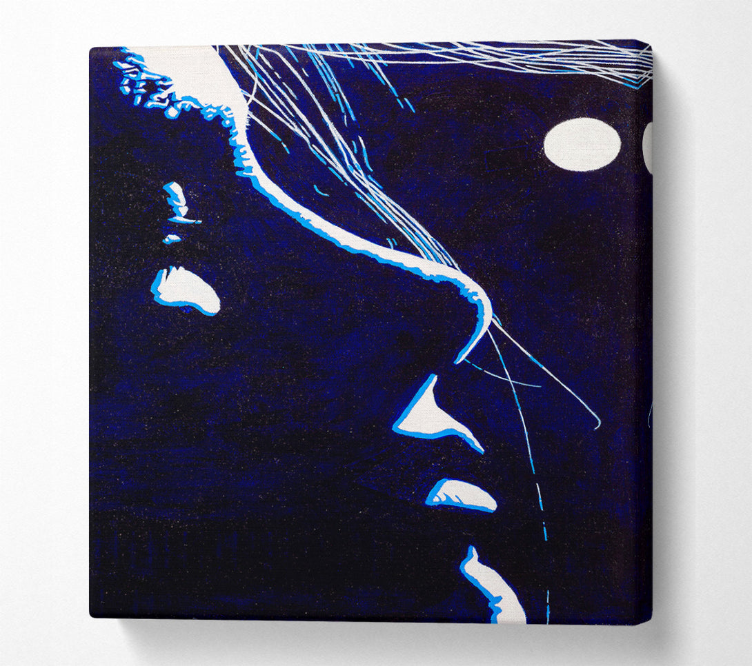  A Canvas Print of Woman By The Moonlit Night Canvas Print