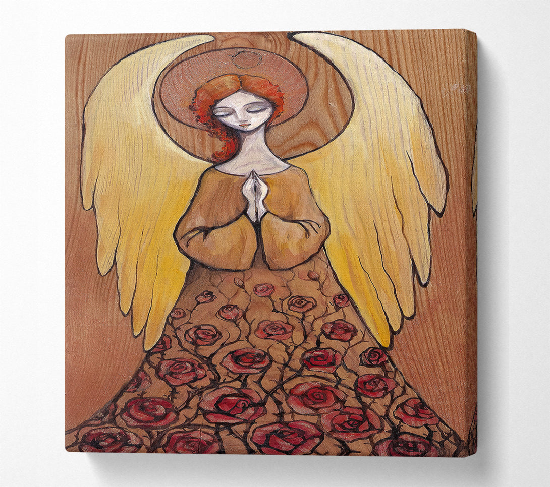  A Canvas Print of Wooden Angel Canvas Print