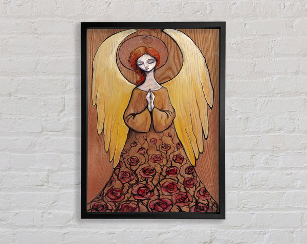 Wooden Angel Framed Print