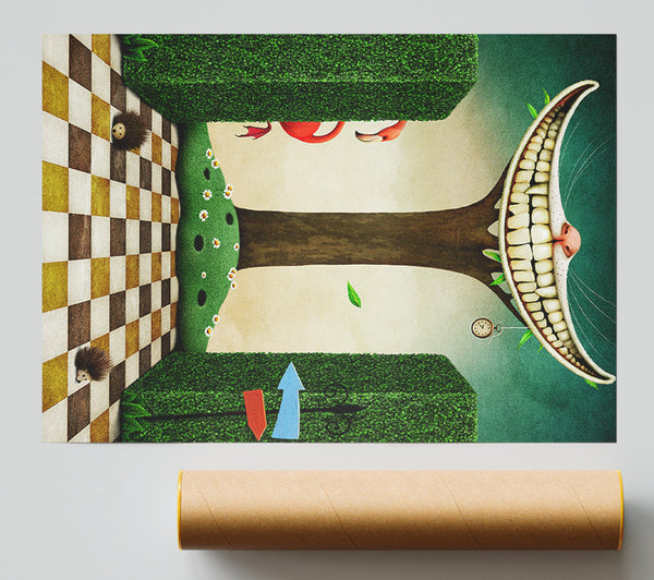 Alice In Wonderland Cheshire Cat Giclee Print