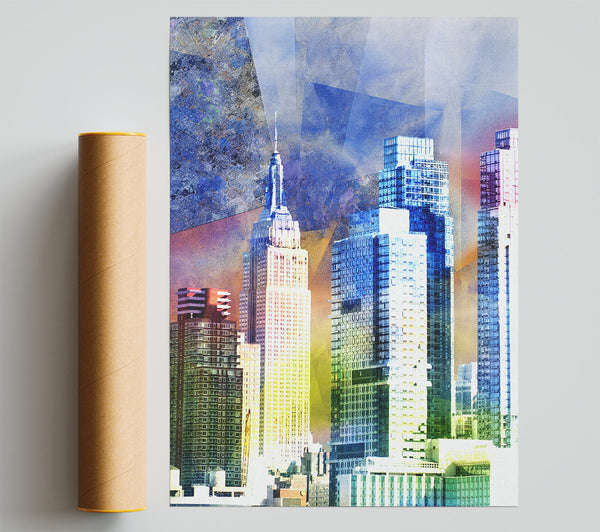 Rainbow City Buildings Print