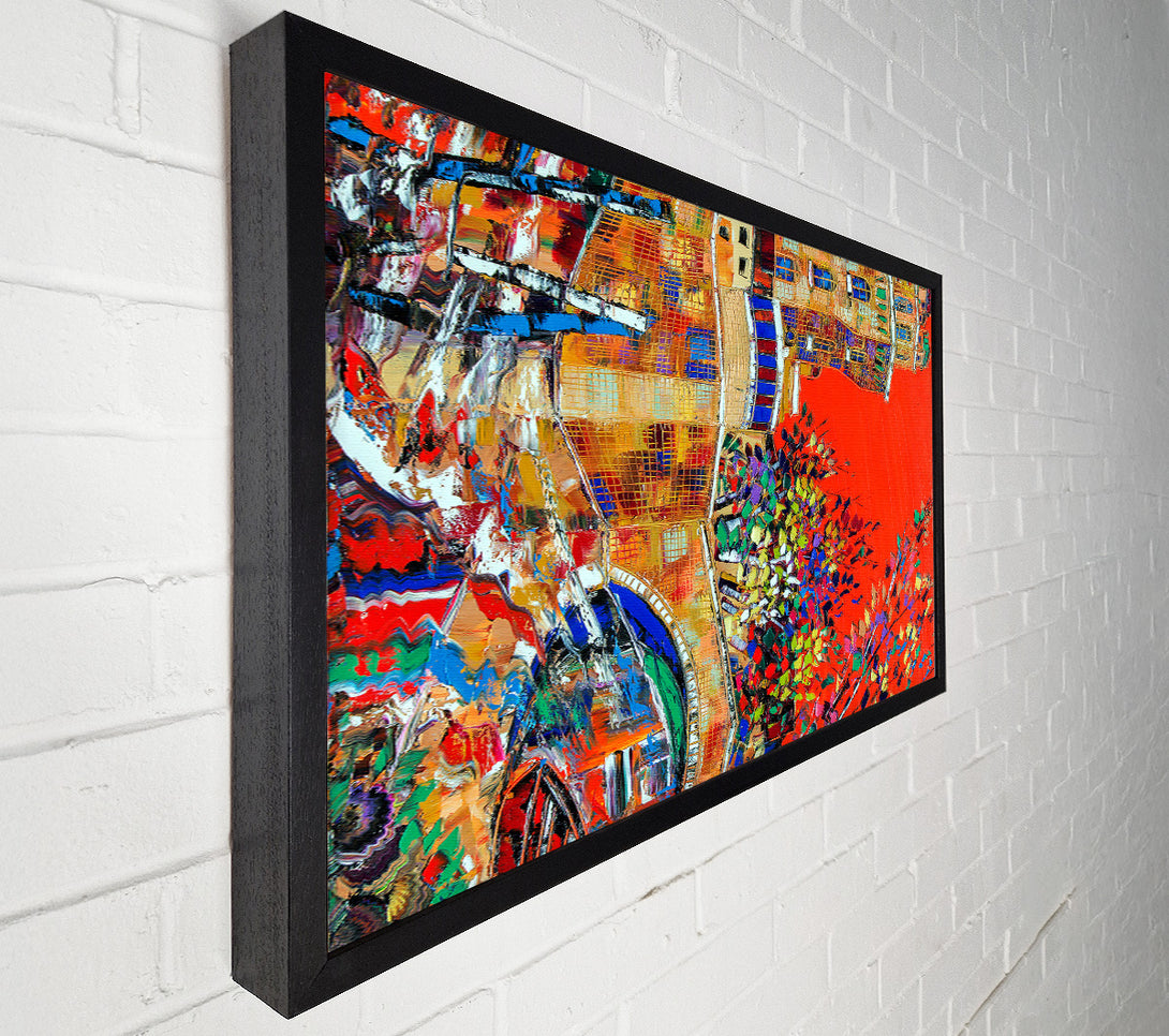  A Canvas Print of Red Sky City Canvas Print