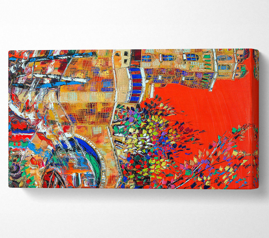  A Canvas Print of Red Sky City Canvas Print