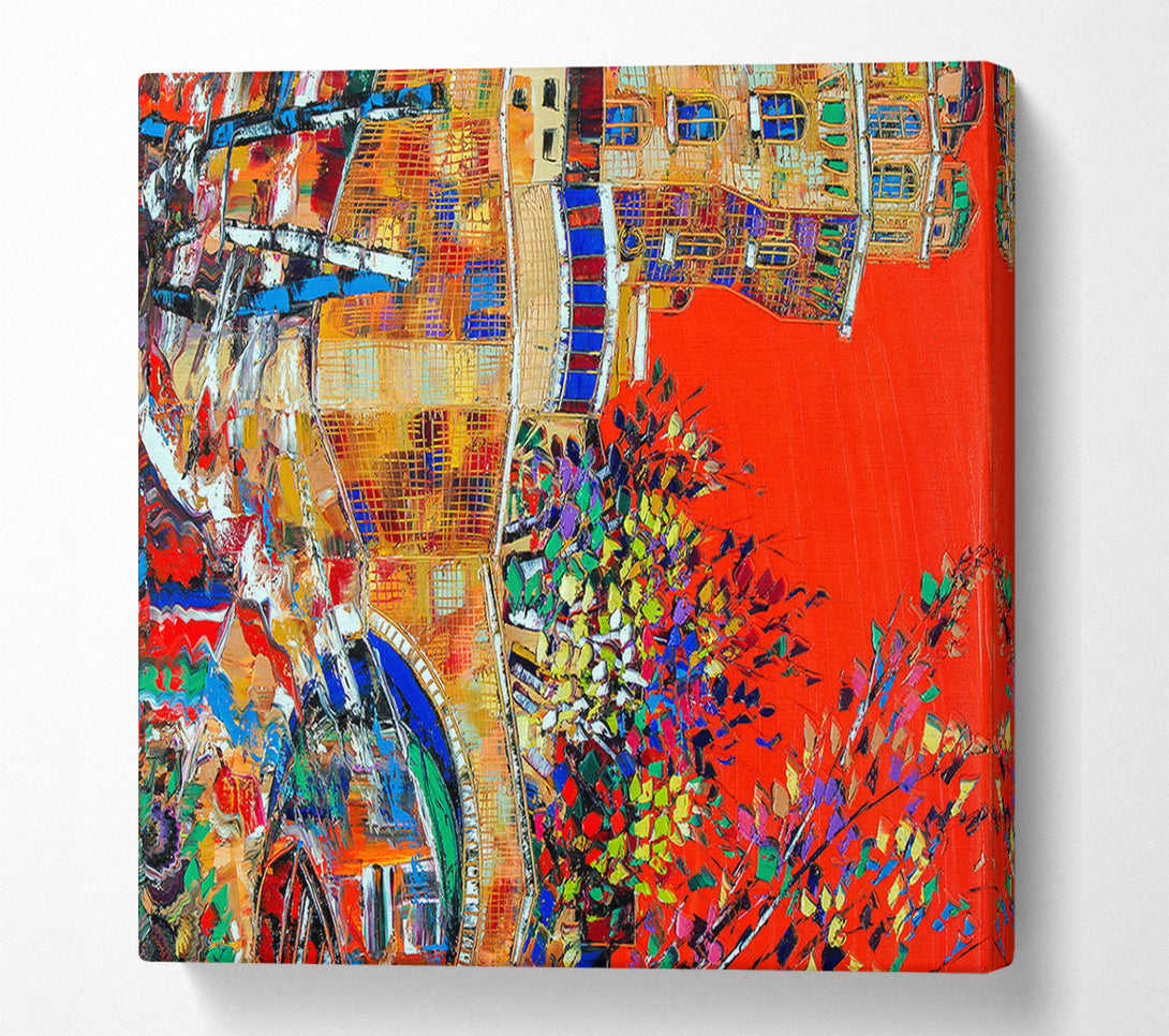  A Canvas Print of Red Sky City Canvas Print