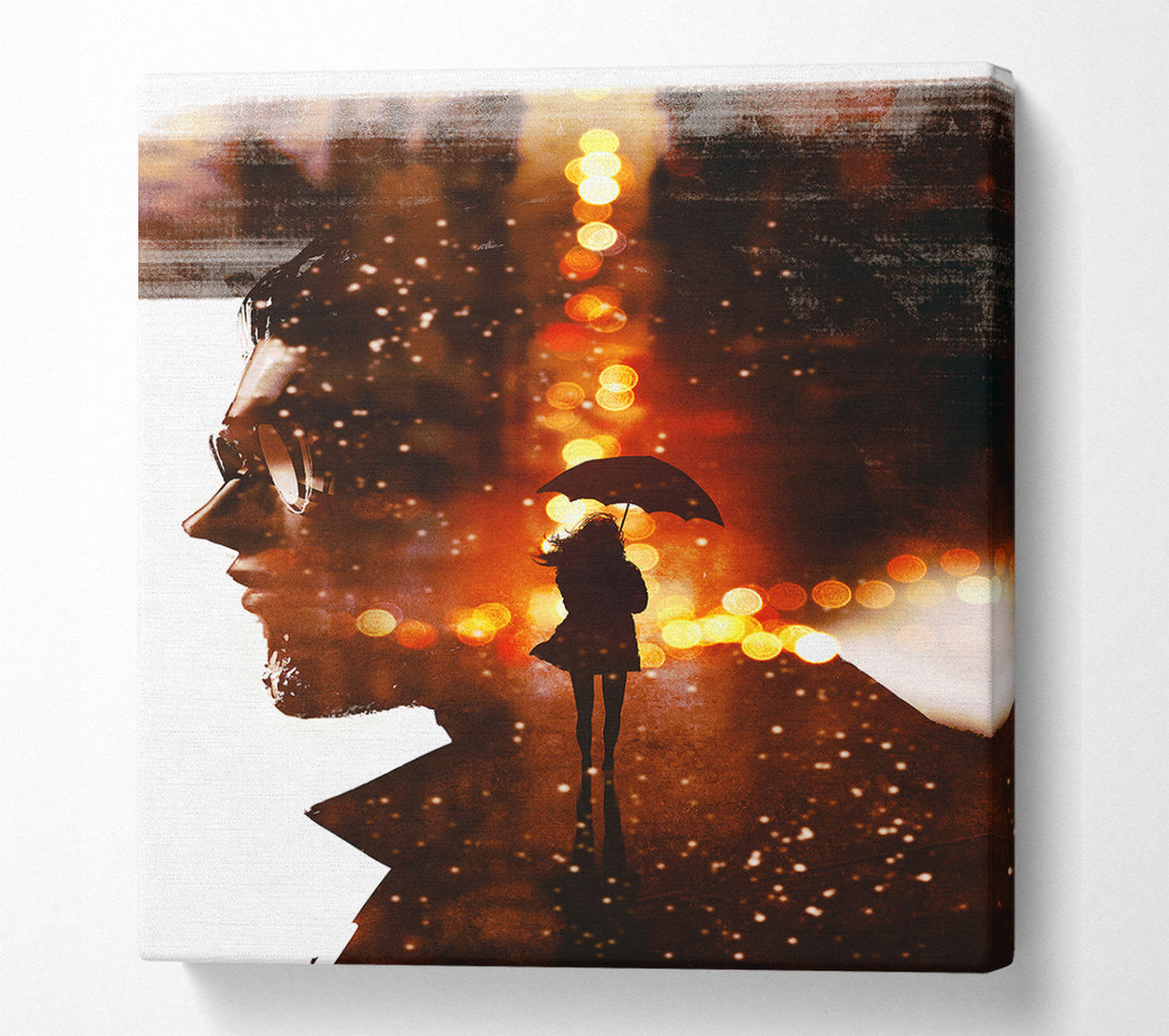  A Canvas Print of Thinking Of Her Canvas Wall Art